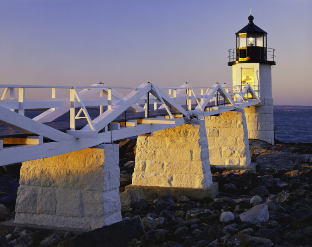 Marshall Point Lighthouse Stands Guard On The Maine Coastline