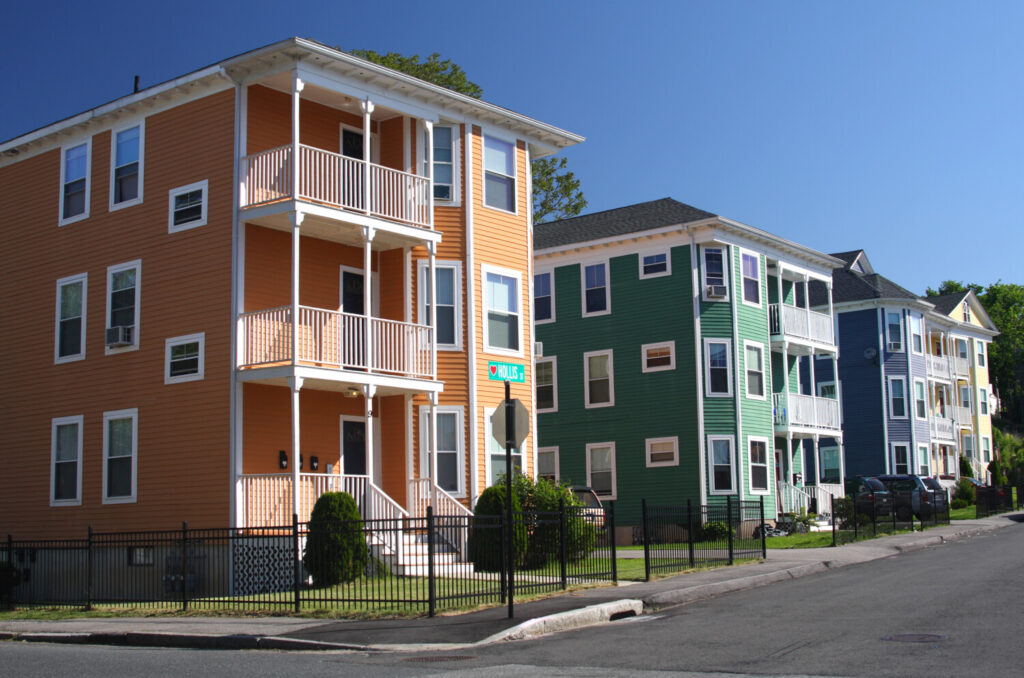 Triple-Decker homes in Worcester, Massachusetts